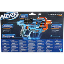 Nerf Elite 2.0 Commander Rd 6 Blaster, 12 Official Nerf Darts, 6 Dart Rotating Drum, Tactical Rails, Barrel And Stock Attachment Points