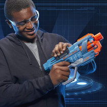 Nerf Elite 2.0 Commander Rd 6 Blaster, 12 Official Nerf Darts, 6 Dart Rotating Drum, Tactical Rails, Barrel And Stock Attachment Points