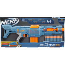 Nerf Elite 2.0 Echo Cs 10 Blaster   24 Official Nerf Darts, 10 Dart Clip, Removable Stock And Barrel Extension, 4 Tactical Rails, Multicolor, 6.67 X 68.58 X 31.75 Cm