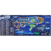 Nerf Elite 2.0 Flipshots Flip 32 Blaster With 32 Dart Barrels That Flip To Double Your Firepower, 32 Dart Capacity, 32 Nerf Elite Darts, Multicolour, F2553Eu4
