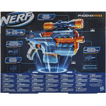Nerf Elite 2.0 Phoenix Cs 6 Motorized Blaster, 12 Official Nerf Darts, 6 Dart Clip, Scope, Tactical Rails, Barrel And Stock Attachment Points