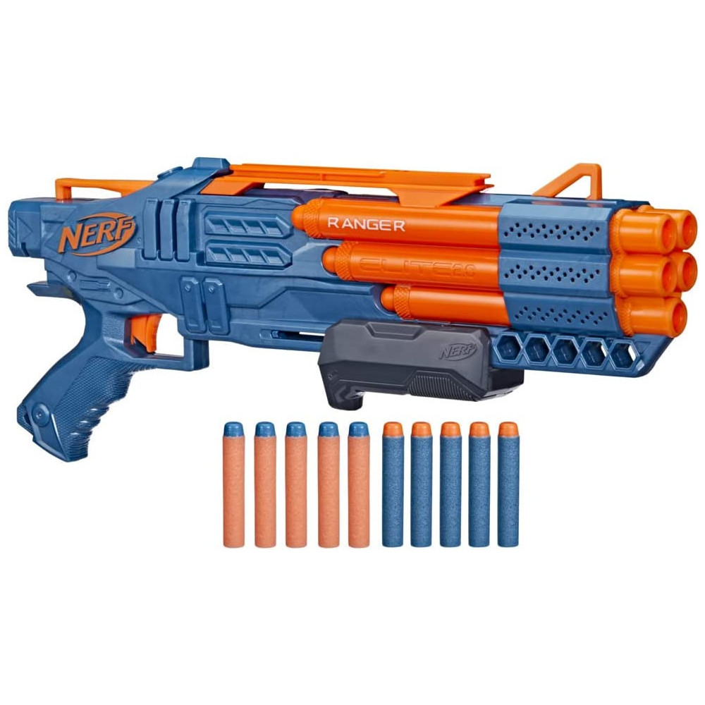 Nerf Elite 2.0 Ranger Pd 5 Blaster, 5 Barrel Blasting, 10 Nerf Elite Darts, Easy To Use, Dart Storage, Pump Action, Customizing Capabilities, Multi Color