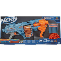 Nerf Elite 2.0 Shockwave Rd 15 Blaster, 30 Nerf Darts, 15 Dart Rotating Drum, Pump Action Slam Fire, Built In Customizing Capabilities