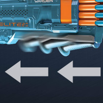 Nerf Elite 2.0 Warden Db 8 Blaster, 16 Official Nerf Darts, Blast 2 Darts At Once, Tactical Rail For Customizing Capability, Slam Fire, Multicolour, E9959, 6.67 X 50.8 X 21.59 Cm
