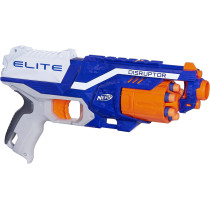 Nerf Elite Disruptor Blaster, 6 Dart Rotating Drum, 6 Nerf Elite 2.0 Darts, Slam Fire, Nerf Blaster For Kids Outdoor Games