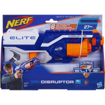 Nerf Elite Disruptor Blaster, 6 Dart Rotating Drum, 6 Nerf Elite 2.0 Darts, Slam Fire, Nerf Blaster For Kids Outdoor Games
