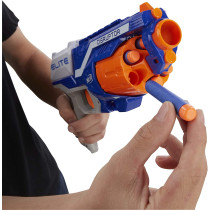 Nerf Elite Disruptor Blaster, 6 Dart Rotating Drum, 6 Nerf Elite 2.0 Darts, Slam Fire, Nerf Blaster For Kids Outdoor Games