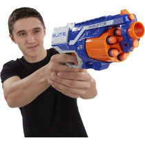 Nerf Elite Disruptor Blaster, 6 Dart Rotating Drum, 6 Nerf Elite 2.0 Darts, Slam Fire, Nerf Blaster For Kids Outdoor Games
