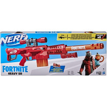 Nerf Fortnite Heavy Sr Blaster, Longest Nerf Fortnite Blaster Ever, Removable Scope, Bolt Action, 6 Official Nerf Mega Darts, 6 Dart Clip