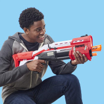 Nerf Fortnite Ts Blaster    Pump Action Dart Blaster, 8 Official Nerf Mega Fortnite Darts, Dart Storage Stock    For Youth, Teens, Adults