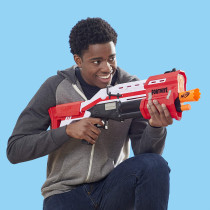 Nerf Fortnite Ts Blaster    Pump Action Dart Blaster, 8 Official Nerf Mega Fortnite Darts, Dart Storage Stock    For Youth, Teens, Adults