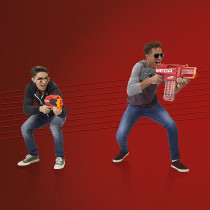 Nerf Mega Motostryke Motorized 10 Dart Blaster    Includes 10 Official Nerf Mega Darts And 10 Dart Clip    For Kids, Teens, Adults