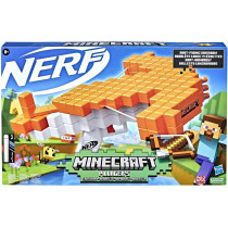Nerf Minecraft Pillager'S Crossbow, Dart Blasting Crossbow, Includes 3 Nerf Elite Darts, Real Crossbow Action, Pull Back Priming Handle, Multicolour, 42787