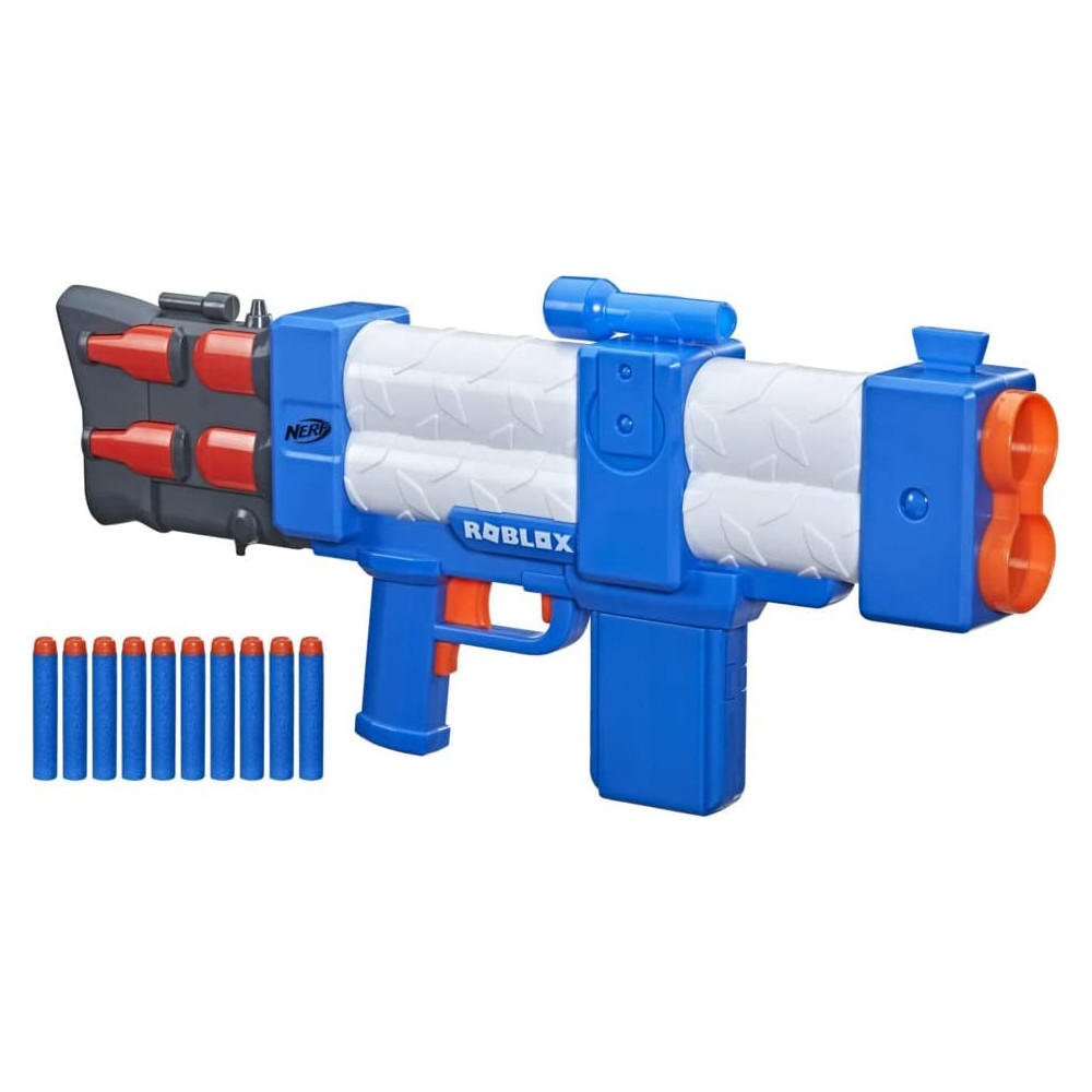 Nerf Roblox Arsenal: Pulse Laser Motorised Dart Blaster, 10 Nerf Darts, Clip, Code To Unlock In Game Virtual Item
