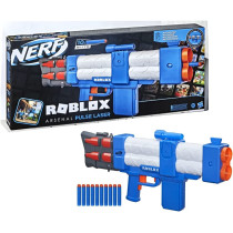 Nerf Roblox Arsenal: Pulse Laser Motorised Dart Blaster, 10 Nerf Darts, Clip, Code To Unlock In Game Virtual Item