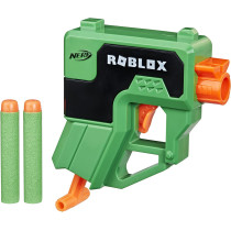 Nerf Roblox Phantom Forces: Boxy Buster Dart Blaster, Pull Down Priming Handle, 2 Nerf Elite Darts, Code To Unlock In Game Virtual Item