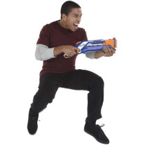 Nerf Rough Cut 2X4 Elite Blaster    8 Dart Capacity, Fires 2 Darts At Once    Pump Action, Slam Fire    Includes 8 Official Nerf Elite Darts