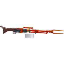 Nerf Star Wars Amban Phase Pulse Blaster, The Mandalorian, Scope, 10 Official Nerf Elite Darts, Breech Load, 50.25 Inches Long