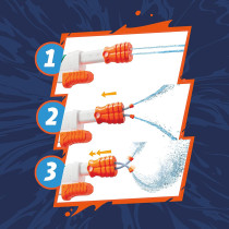 Nerf Super Soaker Hydro Frenzy Water Blaster, Wild 3 In 1 Soaking Fun, Adjustable Nozzle, 2 Water Launching Tubes, For Kids Teens Adults