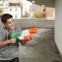 Nerf Super Soaker Hydro Frenzy Water Blaster, Wild 3 In 1 Soaking Fun, Adjustable Nozzle, 2 Water Launching Tubes, For Kids Teens Adults