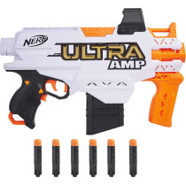 Nerf Ultra Amp Motorized Blaster, 6 Dart Clip, 6 Nerf Ultra Darts, Compatible Only With Nerf Ultra Darts