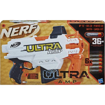 Nerf Ultra Amp Motorized Blaster, 6 Dart Clip, 6 Nerf Ultra Darts, Compatible Only With Nerf Ultra Darts