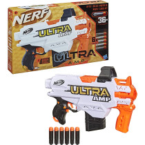 Nerf Ultra Amp Motorized Blaster, 6 Dart Clip, 6 Nerf Ultra Darts, Compatible Only With Nerf Ultra Darts