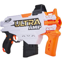 Nerf Ultra Amp Motorized Blaster, 6 Dart Clip, 6 Nerf Ultra Darts, Compatible Only With Nerf Ultra Darts