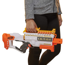 Nerf Ultra Dorado Motorized Blaster, Gold Accents, Fast Back Loading, 12 Darts, Compatible Only With Nerf Ultra Darts
