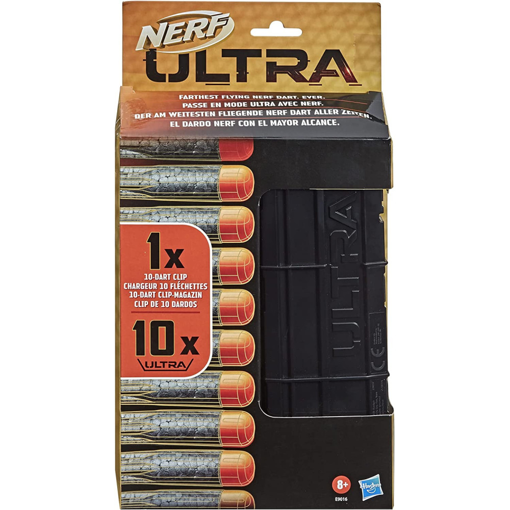 Nerf Ultra Refill Pack Includes 10 Dart Nerf Ultra Clip And 10 Official Nerf Ultra Darts Compatible Only With Nerf Ultra Blasters, Multicolour, E9016Eu4