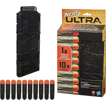 Nerf Ultra Refill Pack Includes 10 Dart Nerf Ultra Clip And 10 Official Nerf Ultra Darts Compatible Only With Nerf Ultra Blasters, Multicolour, E9016Eu4