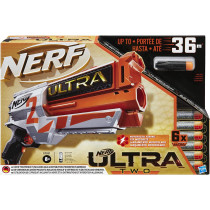 Nerf Ultra Two Motorized Blaster    Fast Back Reloading, 6 Nerf Ultra Darts    Compatible Only With Nerf Ultra Darts