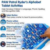 Nickelodeon Paw02 Paw Patrol Ryder'S Alphabet Tablet Toy For Kids Helps Child Development, Words And Sound Recognition, Listening Features 5 Fun Interactive Activities, 3+ Years, Light Beige