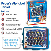 Nickelodeon Paw02 Paw Patrol Ryder'S Alphabet Tablet Toy For Kids Helps Child Development, Words And Sound Recognition, Listening Features 5 Fun Interactive Activities, 3+ Years, Light Beige