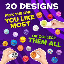 Original Zzzopa Fidget Balls: Ace Fidget Stress Ball From Fun Collection | Fidget Toys For Kids: Spin It, Bounce It, Throw It | 1/20 Collectibles | 6 Cm | Fidget Stress Ball Kids' Toys By P.M.I.