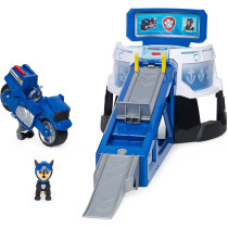 Paw Patrol Moto Pups Moto Hq Playset With Sounds And Exclusive Chase Figure And Motorcycle Vehicle, Multicolor
