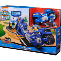 Paw Patrol Moto Pups Moto Hq Playset With Sounds And Exclusive Chase Figure And Motorcycle Vehicle, Multicolor