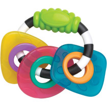 Playgro Teething And Grip Ring Trio, Multicoloured
