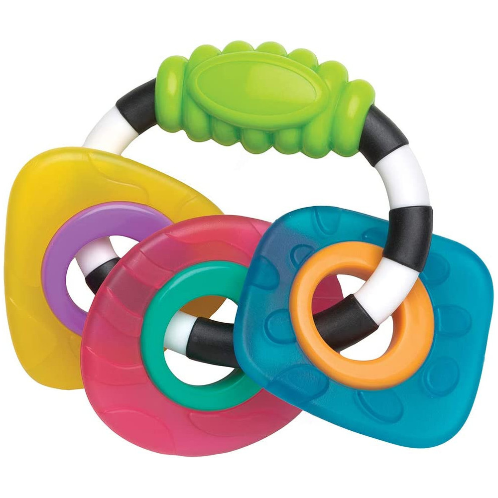 Playgro Teething And Grip Ring Trio, Multicoloured