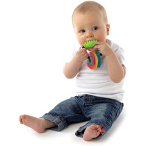 Playgro Teething And Grip Ring Trio, Multicoloured