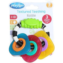 Playgro Teething And Grip Ring Trio, Multicoloured