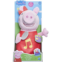 Peppa Pig Oink Along Songs Peppa Singing Plush Doll With Sparkly Red Dress And Bow, Sings 3 Songs Inspired By The Tv Series, Ages 3 And Up
