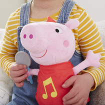 Peppa Pig Oink Along Songs Peppa Singing Plush Doll With Sparkly Red Dress And Bow, Sings 3 Songs Inspired By The Tv Series, Ages 3 And Up