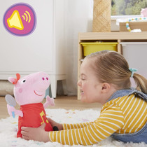 Peppa Pig Oink Along Songs Peppa Singing Plush Doll With Sparkly Red Dress And Bow, Sings 3 Songs Inspired By The Tv Series, Ages 3 And Up