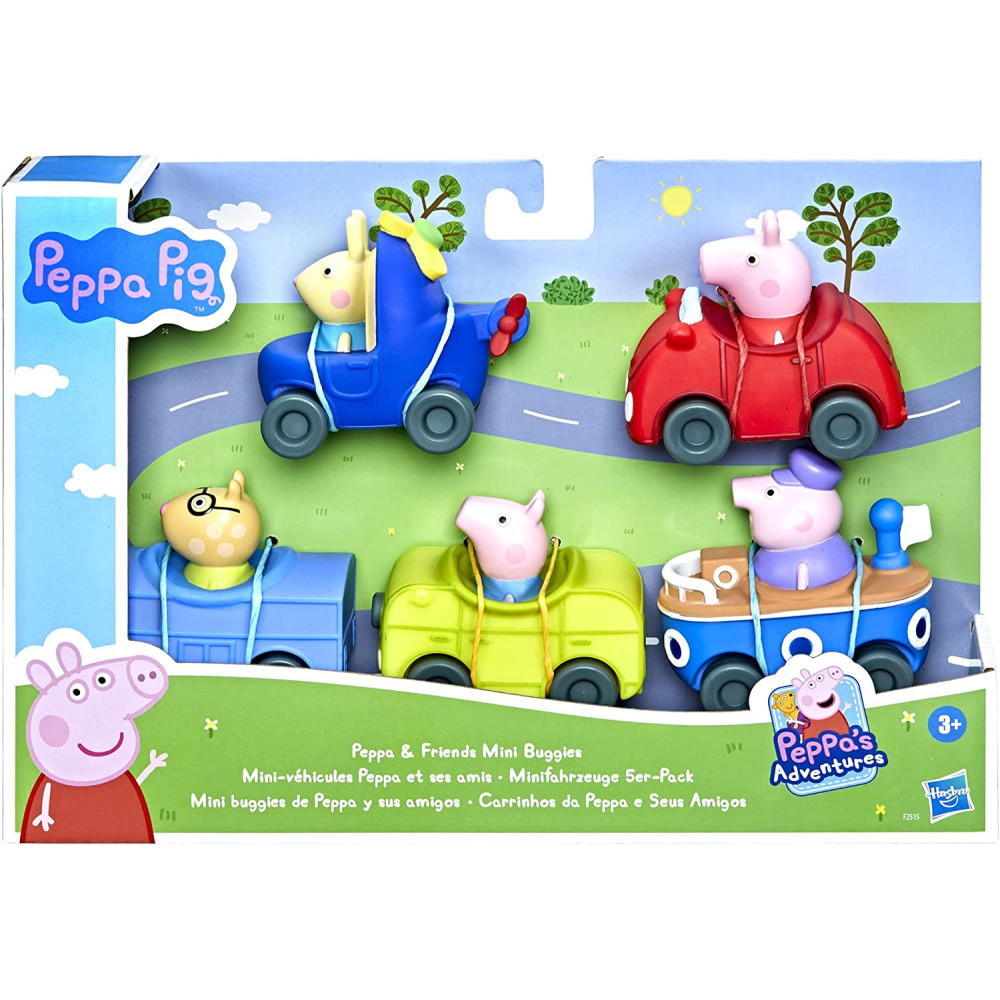 Peppa Pig Peppa'S Adventures Peppa And Friends Mini Buggies Preschool Toy, 5 Vehicles, Ages 3 And Up, Multicolour, F25155L0