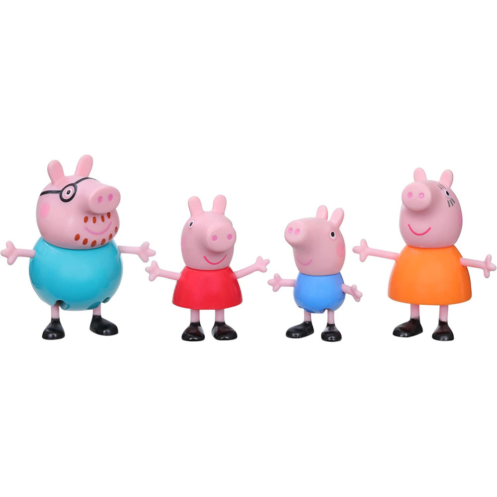 Peppa Pig Peppa'S Adventures Peppa'S Family Figure 4-Pack Toy, 4 Peppa Pig Family Figures In Iconic Outfits, Ages 3 And Up