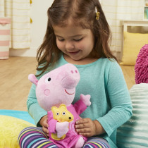 Peppa Pig Peppa'S Bedtime Lullabies Singing Plush Doll With Teddy Bear Accessory, 11 Inches High, 3 Songs, 3 Phrases, Ages 3 And Up