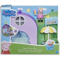 Peppa Pig Peppa'S Club Peppa'S Ice Cream Shop Preschool Playset Toy, Includes 1 Figure, 4 Accessories, Carry Handle, For Ages 3 And Up