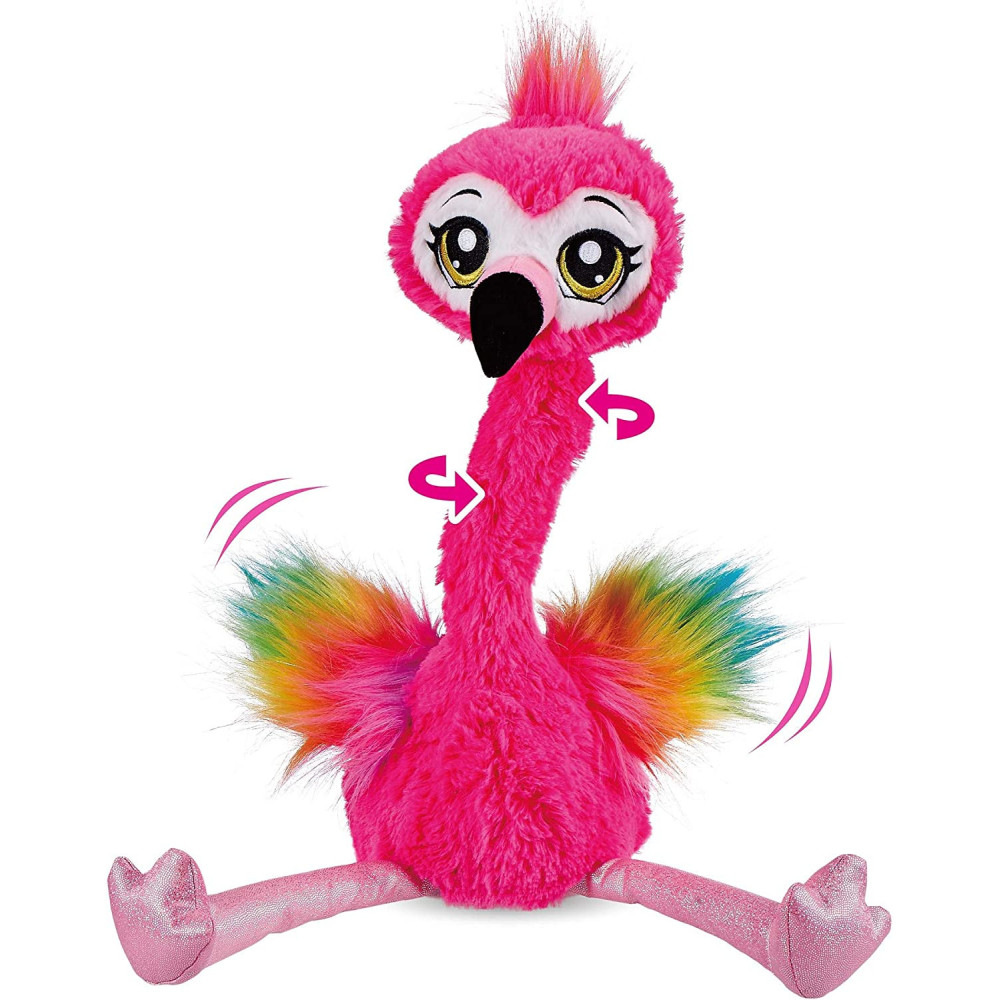 Pets Alive Frankie The Flamingo Pink - 15" Interactive Animal Dancing Plush With 3 Songs, Includes Baby Collectible Flamingo, Party Plush Toy Kids Ages 3+ By Zuru, 9.45*7.09*14.96Inch