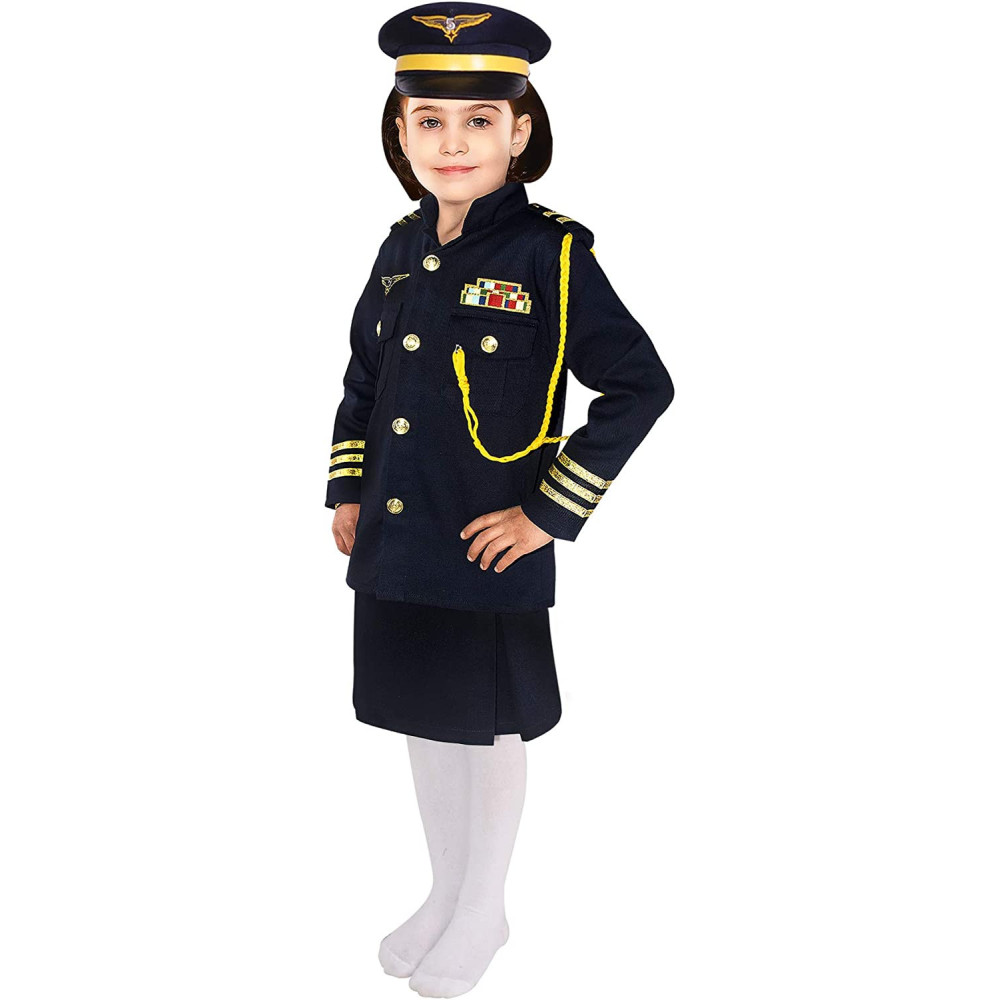 Pilot Costume Skirt Style For Girls 4 to 5 years